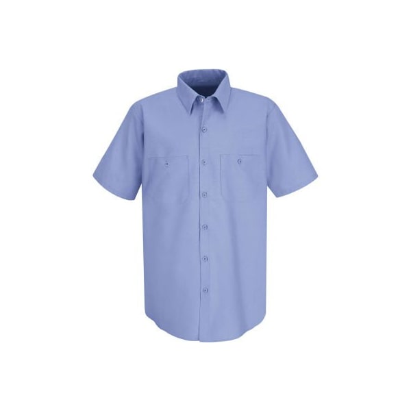 Red Kap Men's Industrial Work Shirt Short Sleeve Light Blue S SP24